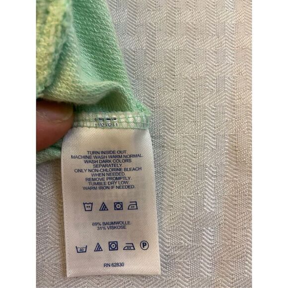 Lands end size 14-16 mint green gold buttons top large petite LP #62830 - Picture 6 of 6